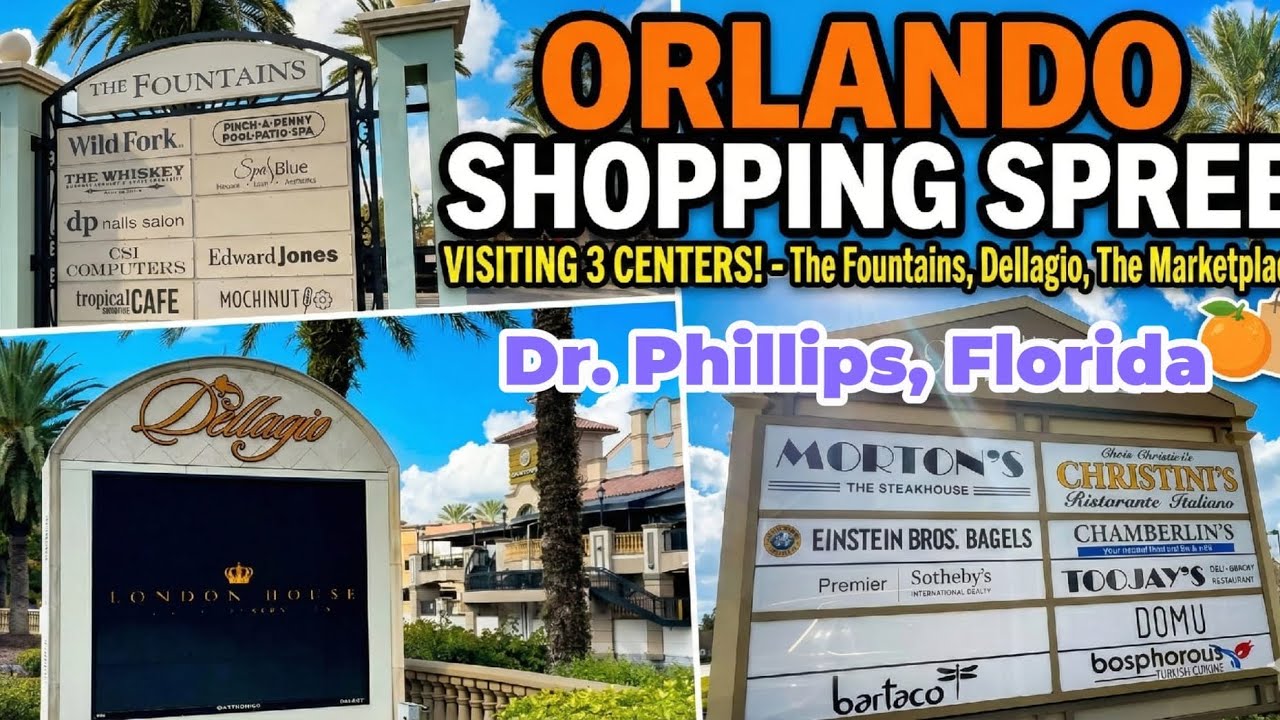 Visiting three Shopping Centers! in Dr. Phillips, Orlando Florida