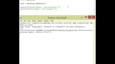 Check Internet Speed Using Python