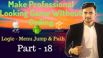 How To Use Logic Piece Menu Jump & Path in Buildbox | Build professional Game Tutorial 18 Urdu Hindi