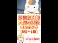 みんなが好きな「夏目友人帳」の妖怪ランキング！〜気になる1位は？〜【アニメ⌇にじめん調べ】#shorts