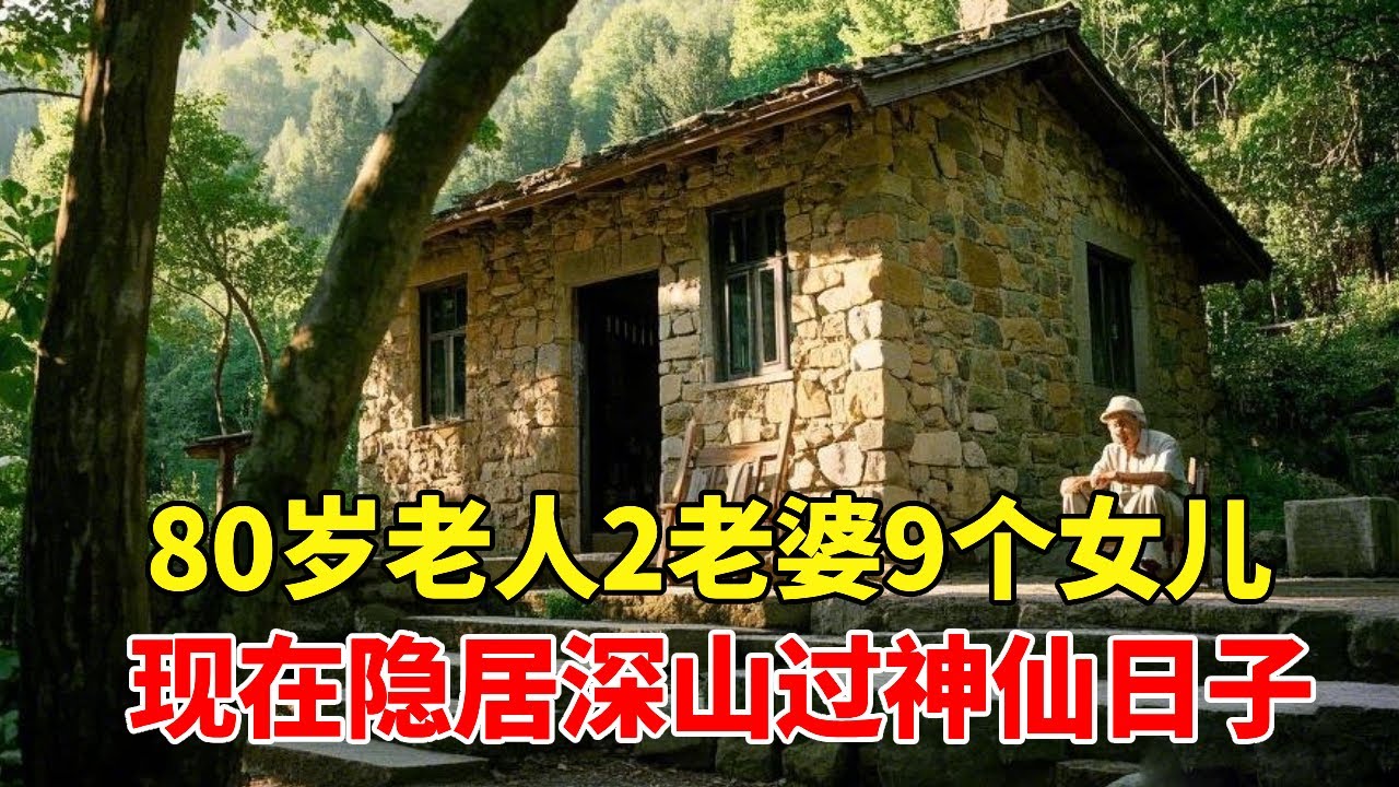 探访广西深山里的80岁大爷，一生有2个老婆9个女儿，现在隐居过神仙日子【乡村阿泰】