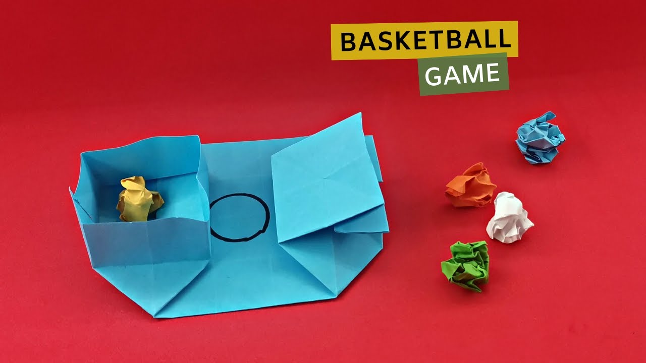Easy Origami Moving Paper Toys Origami Basketball Game SO MUCH FUN