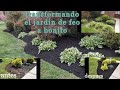 Como echar mulch// cama del jardin 2020