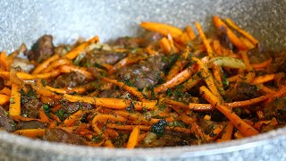 Divine Chicken Liver! How to cook deliciously with vegetables in a pan.