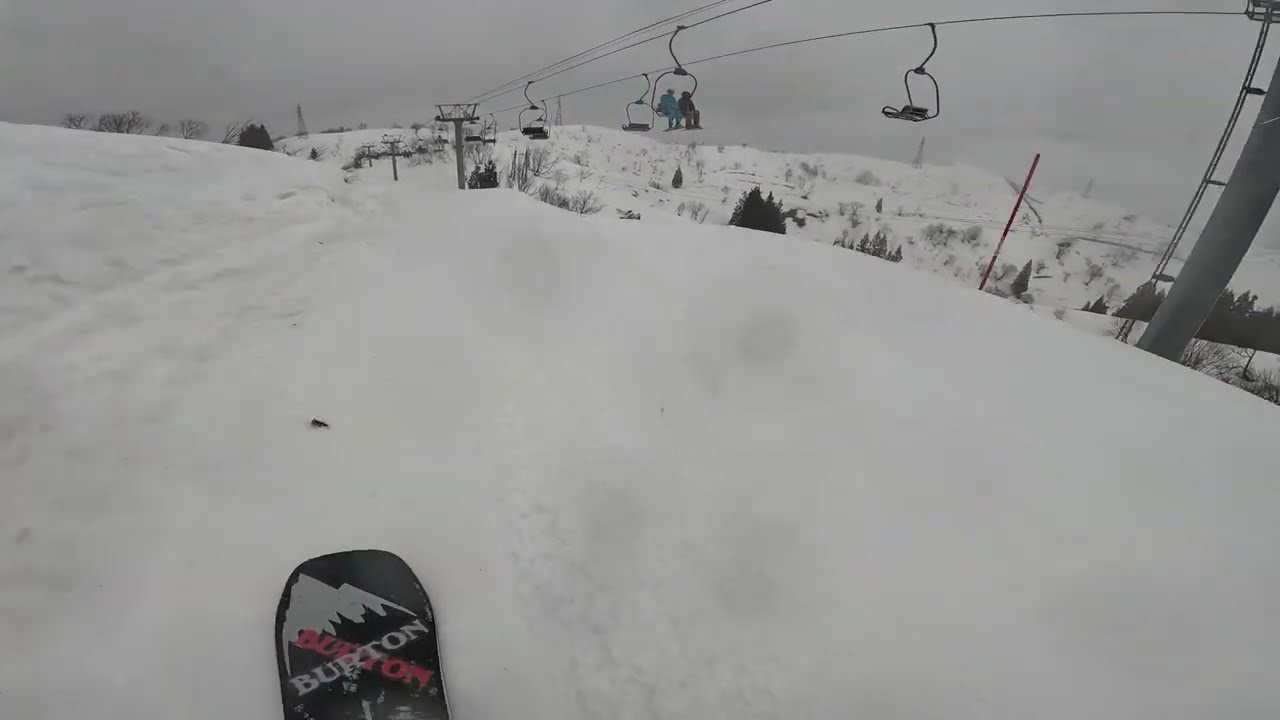 20260228須原スキー場 ブリザードコースのクロスコース