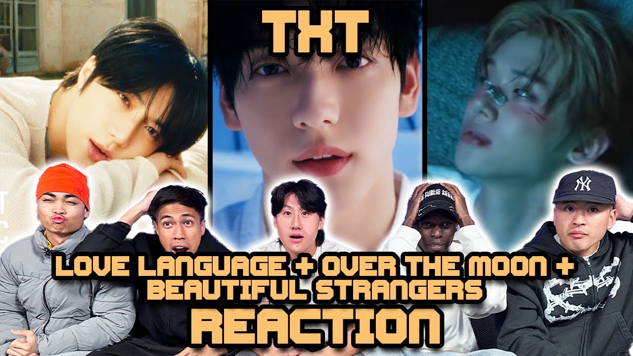 OUR FIRST TIME WATCHING TXT! | Love Language + Over The Moon + Beautiful Strangers