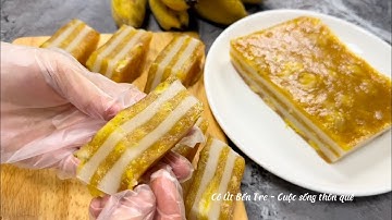 BÁNH CHUỐI HẤP NƯỚC CỐT DỪA THEO KIỂU MỚI MỀM DAI THƠM NGON ĂN LÀ MÊ LIỀN