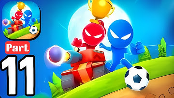 Stickman Party - Gameplay Part  11 Tournament Mode 1 2 3 4 Players Free MiniGames Update