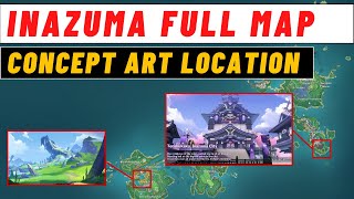 INAZUMA MAP Genshin Impact - The Location of Concept Art in Inazuma Map INAZUMA MAP Genshin Impact - The Location of Concept Art in Inazuma Map