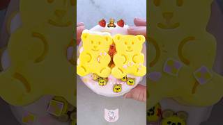 Strawbb Bear Cookie Slime Mixing Asmr Crunchy & Satisfying