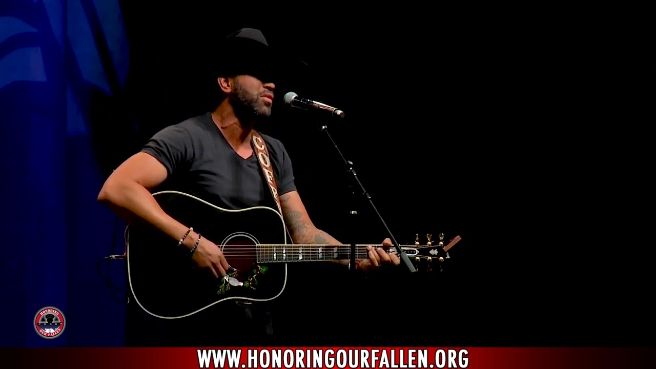 Singing Mr. Red White and Blue at the 2024 Honoring Our Fallen Gala