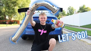 Installing My Catless Jpipe Exhaust! Use PB Blaster