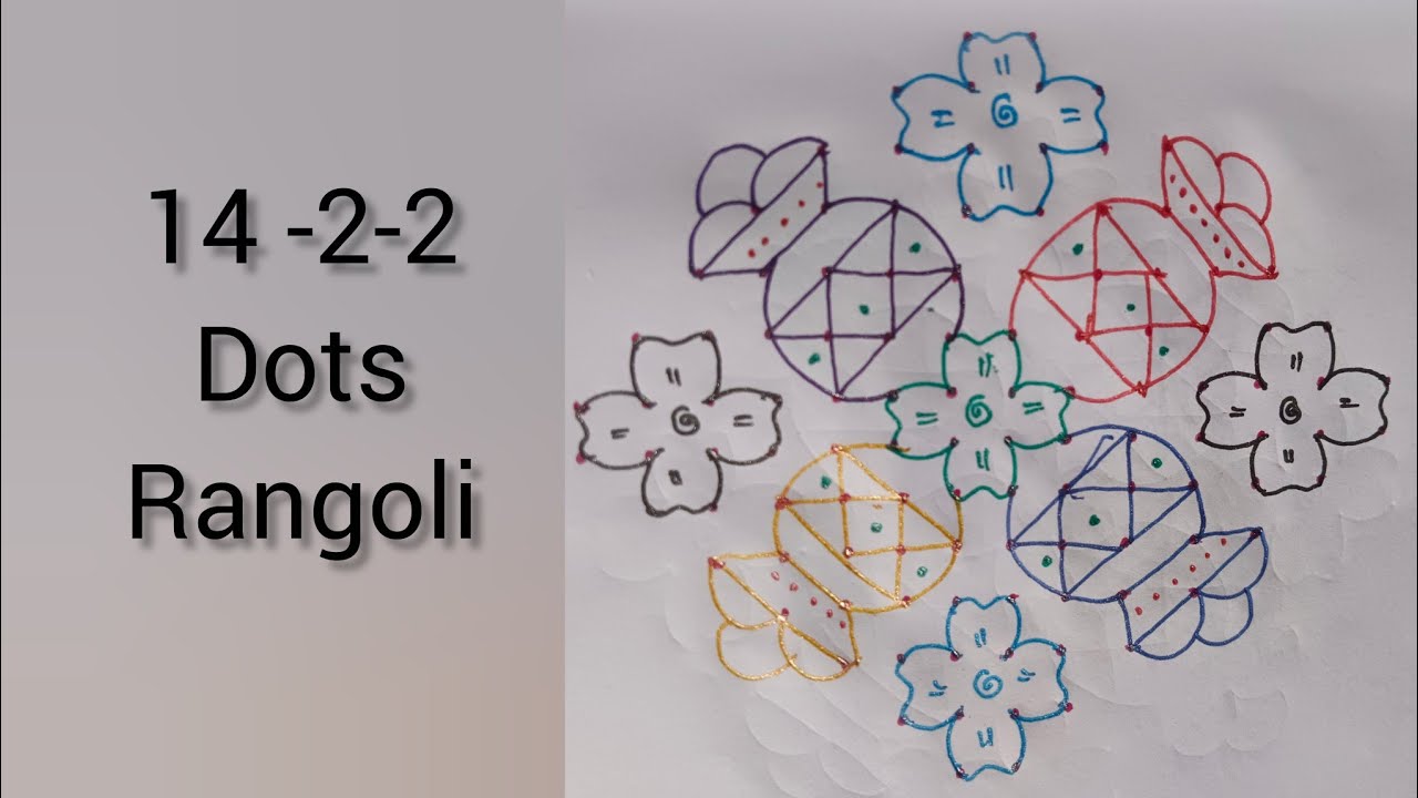 14*2*2 dotsrangoli || Bigrangolikolam ||sankrantimuggulu || Mondayrangoli#simple rangoli#viralvideo#