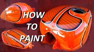 Custom paint a motorcycle tank - simple panel graphics (tutorial)