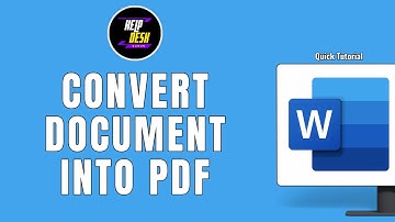 HOW TO CONVERT WORD DOCUMENT INTO PDF