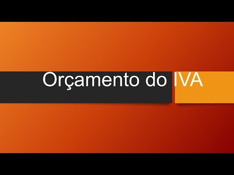 Vídeo: Como Refletir O IVA No Orçamento