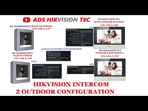 Hikvision IP intercom - 2 outdoor and 2 indoor configuration