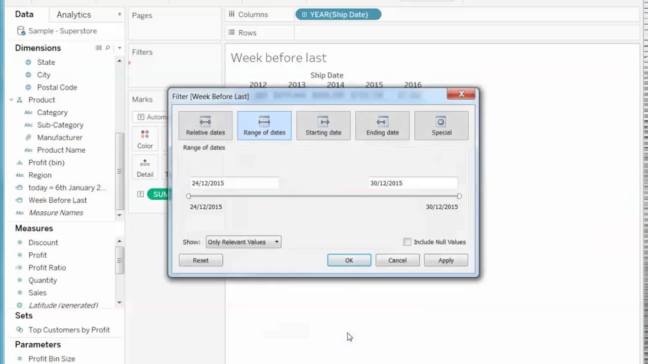 Creating Date Calculations for Specific Date Ranges  Tableau Software