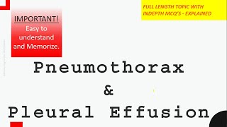 Pneumothorax and Pleural Effusion