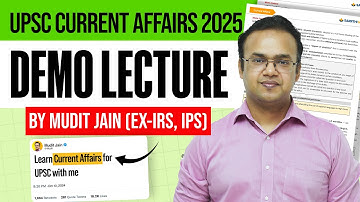 🔥 *Decoded* UPSC Current Affairs 2025 | Free Demo Lecture by Mudit Jain