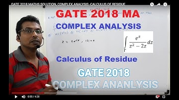 GATE 2018 Q.26  MATHS SOLUTION | COMPLEX ANALYSIS | CALCULUS OF RESIDUE