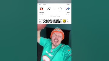 Thumbnail of THANK YOU WHO DEY NATION FOR ELIMINATING THE BILLS #shorts #nfl #nflfootball #trending #bengals