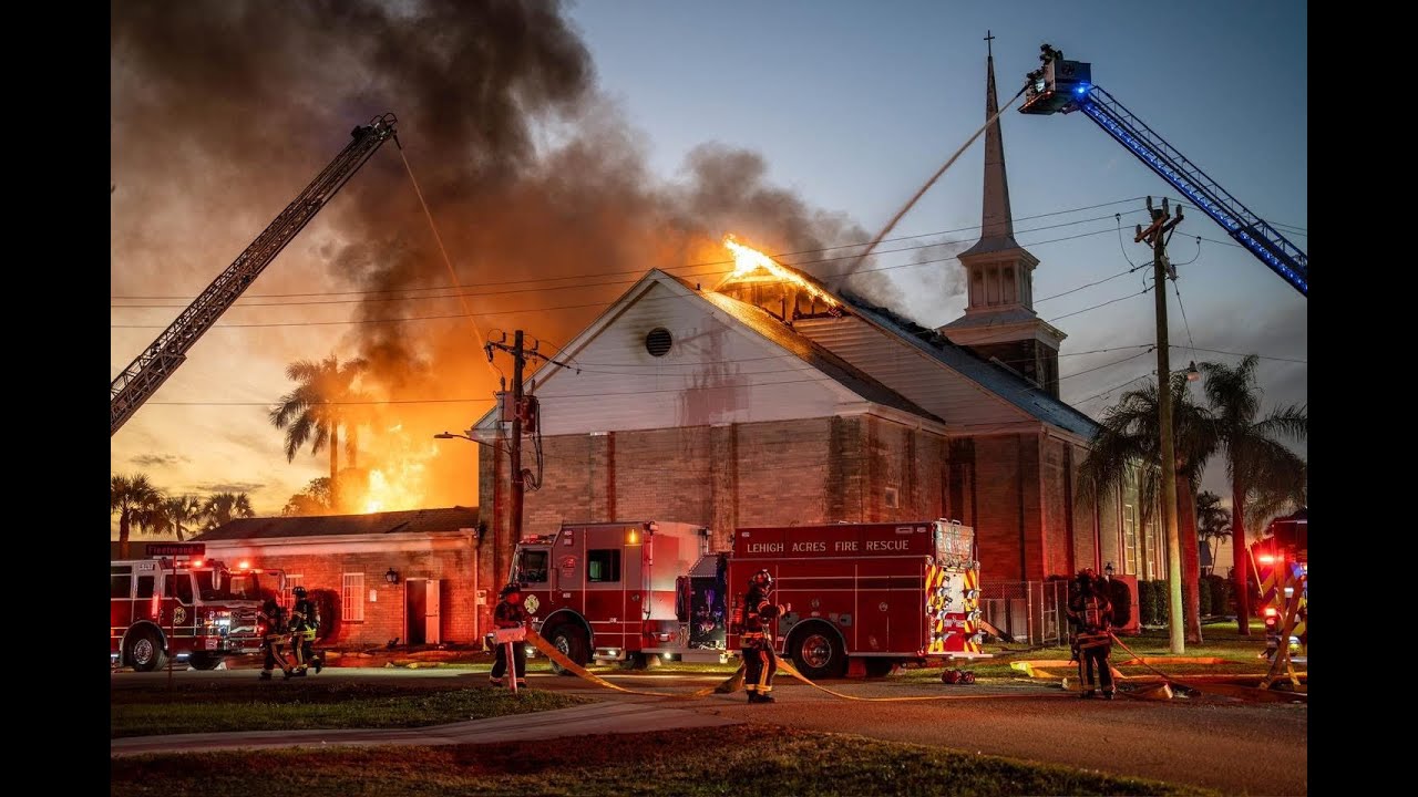 Christ at the Crossroads Structure Fire - YouTube