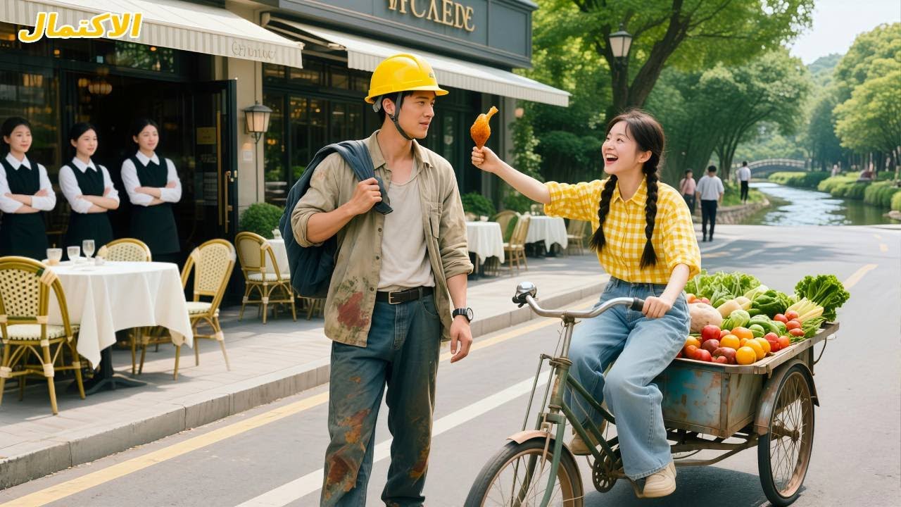 تظاهر الـCEO كعامل ريفي وطردته طاقم المطعم، وفقط الفتاة الفقيرة بدراجتها الثلاثية ساعدته! وُلد الحب!