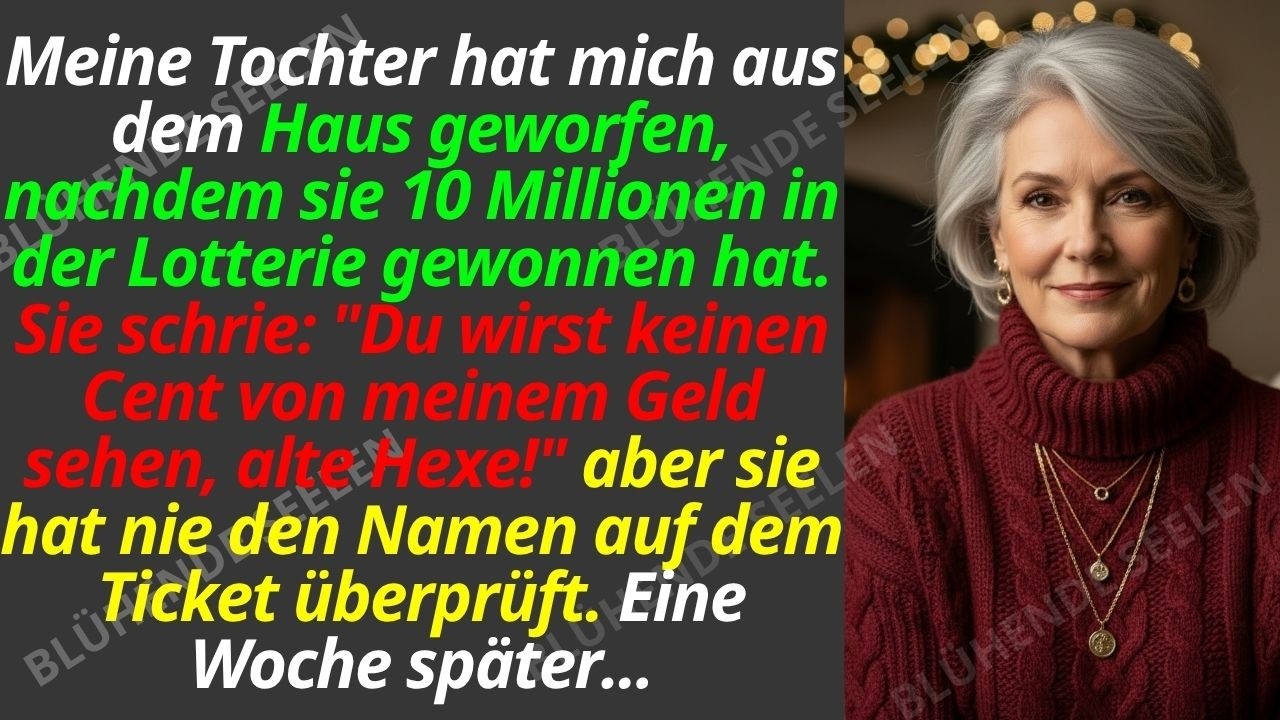 Mit nassen Haaren stand ich vor der Tür meiner Tochter, während sie mir meinen eigenen Koffer vor die Füße warf und schrie: „Du wirst keinen einzigen Cent von meinem Geld sehen, alte Hexe!“ Meine...