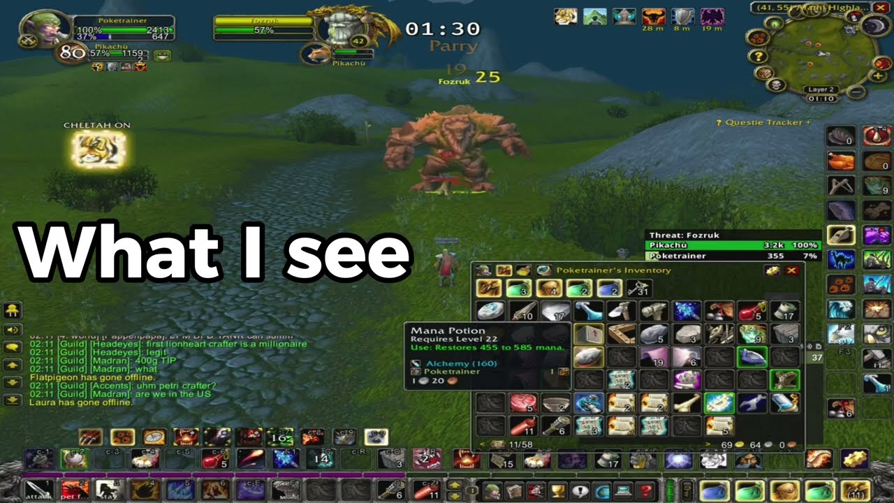 Wow hardcore No Weapons Hunter challenge: What i see Vs What my pet sees