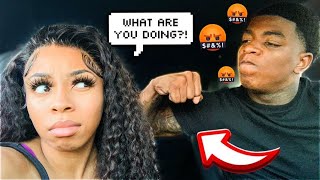 ACTING LIKE IM GOING TO HIT GIRLFRIEND PRANK!