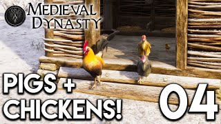 Medieval Dynasty Lets Play - Chickens + Pigs! E4