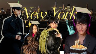Year-end vlog from New York, eating, playing and working. Birthday party, Helmut Lang. Countdown