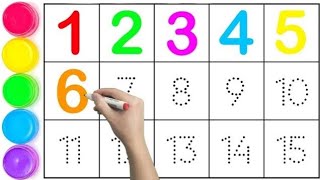 1234567890, How to Draw Number 1 to 15 for kids | Kids Drawing Videos | Satisfying Numbers Drawing