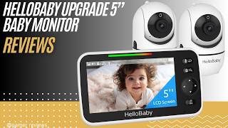 HelloBaby Upgrade 5 Inch Baby Monitor Dual Camera Pan Tilt Zoom Long Range System