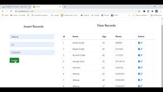 Insert and Fetch data in Jquery - Ajax  | CRUD Operation in PHP-AJAX |  Learn Advance Programming