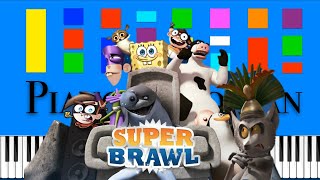 Super Brawl Title Theme (Slow Easy Medium) Piano Tutorial 4K