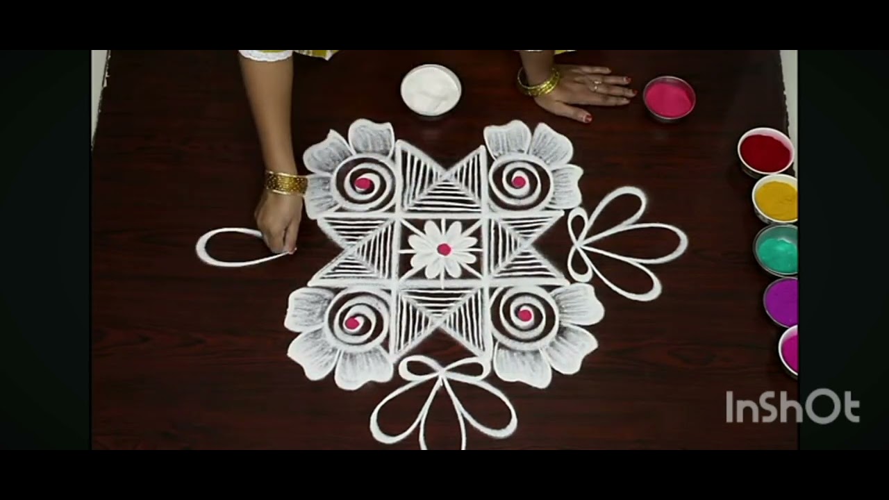 Easy modern rangoli #trending #trendingshorts #2025 #latest 