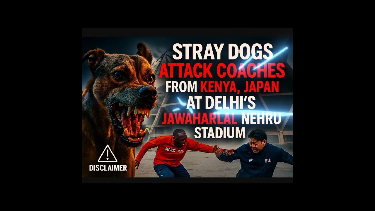 Stray dogs attack coachesfrom Kenya,Japan at Delhi'sJawaharlal NehruStadium/DOG BITE CASES INDIA 🇮🇳 