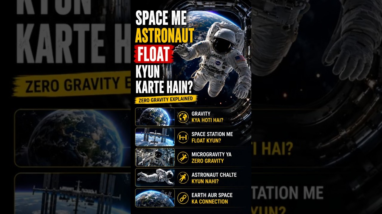 Space Me Astronaut Float Kyun Karte Hain? 🚀 | Zero Gravity Explained in Hindi @GRStudyPoint-y1f