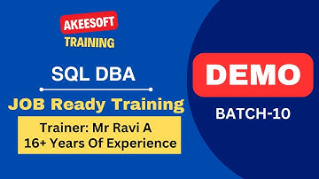 Session-0 | Demo Session | SQL DBA Zero To Hero Series | SQL DBA Job Ready Program | Akeesoft