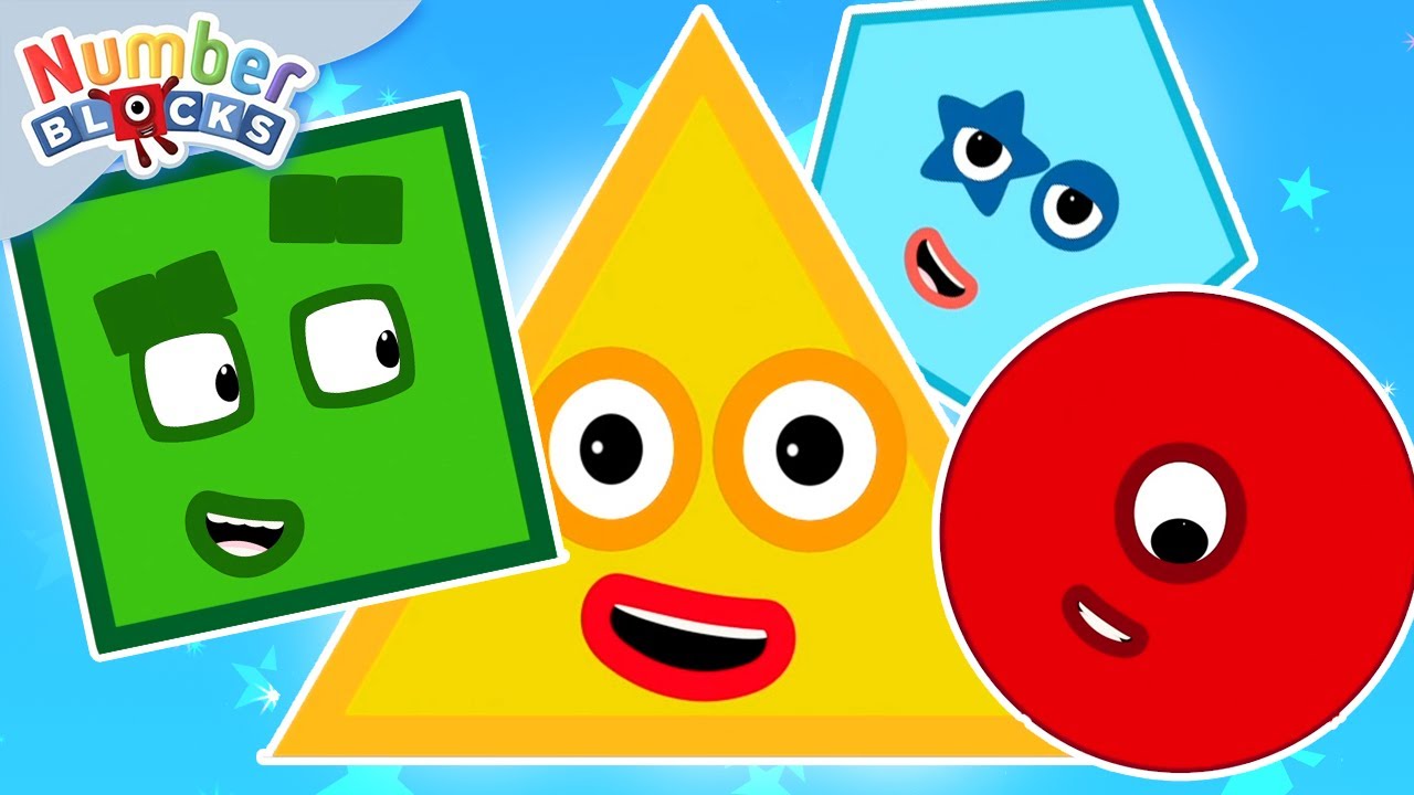 ⁣Explore Shapes Compilation for Kindergarten | Learn to Count 12345 | Counting Maths |  Numberblocks