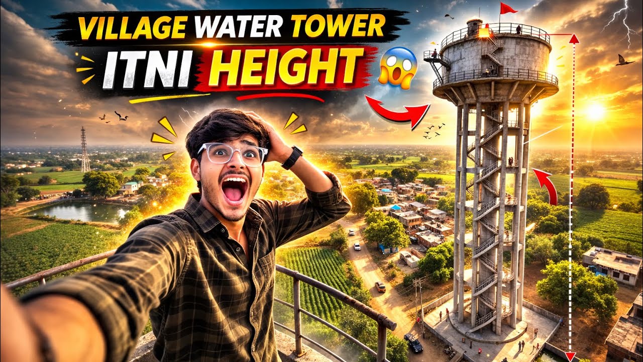 VILLAGE WATER TOWER 😱 #youtubevideo #youtubefeed #village #watertower #viral #fyp #explore 