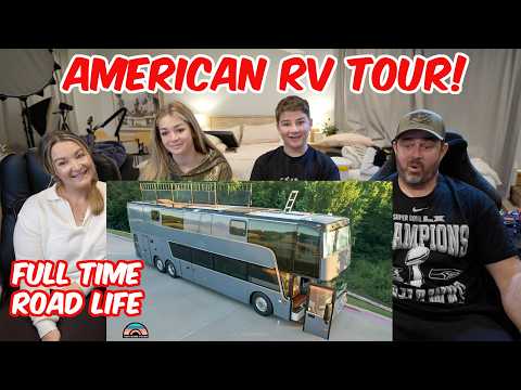 American Family sells everything to live in a Double Decke Bus! (TINY HOME TOUR!)