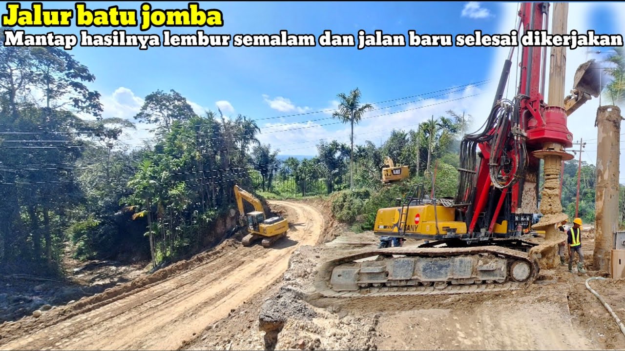 Jalur batu jomba‼️Mantap hasilnya lembur semalam dan jalan baru selesai dikerjakan