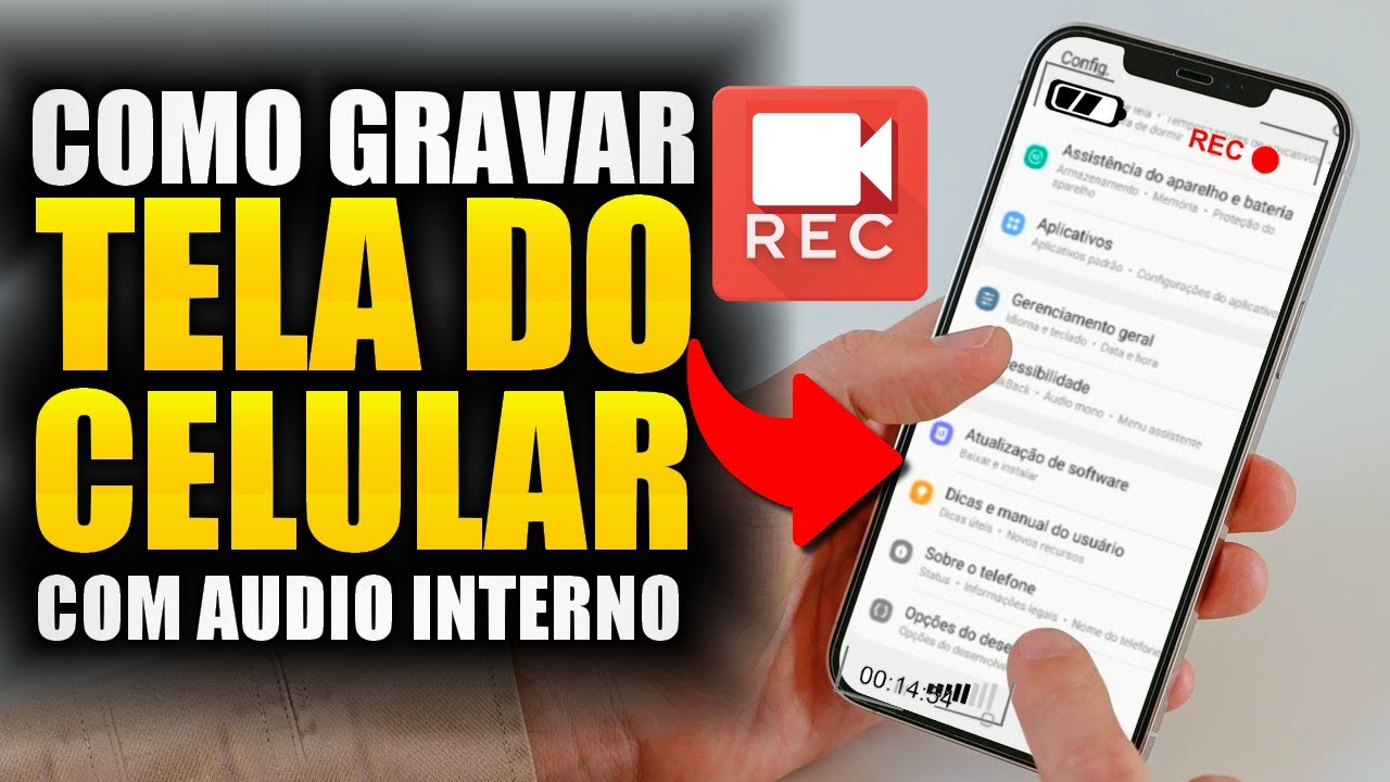 Como Gravar Tela Celular com Audio Interno - YouTube