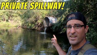 This PRIVATE SPILLWAY Has NEVER BEEN FISHED....Until Now! (Multi-Species Spillway Fishing)