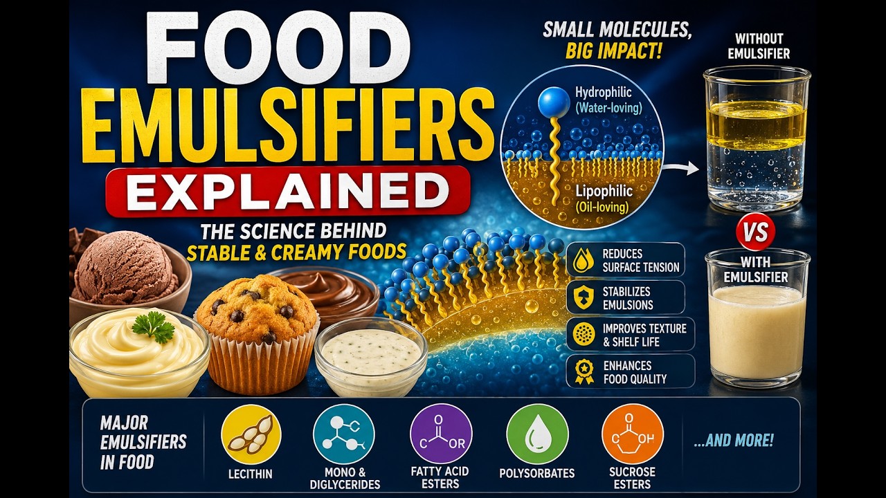 Food Emulsifiers Explained | Lecithin, Polysorbates & the Science of Stable Foods