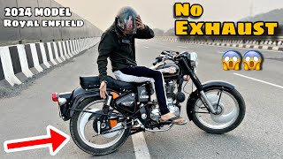 2024 Model Bullet Standard 350 Without Exhaust😱 || Funny Sound 😂 And Public Reaction 😂