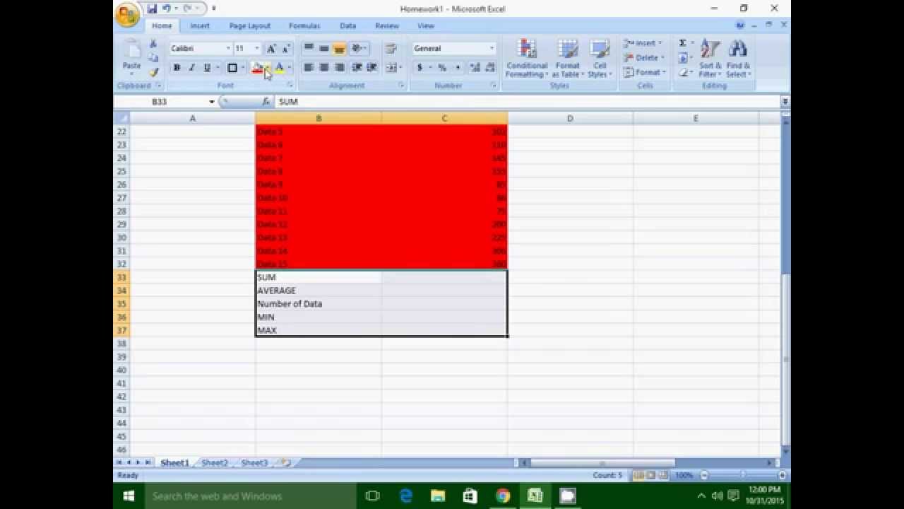 Excel Homework Help | Excel Homework Helper